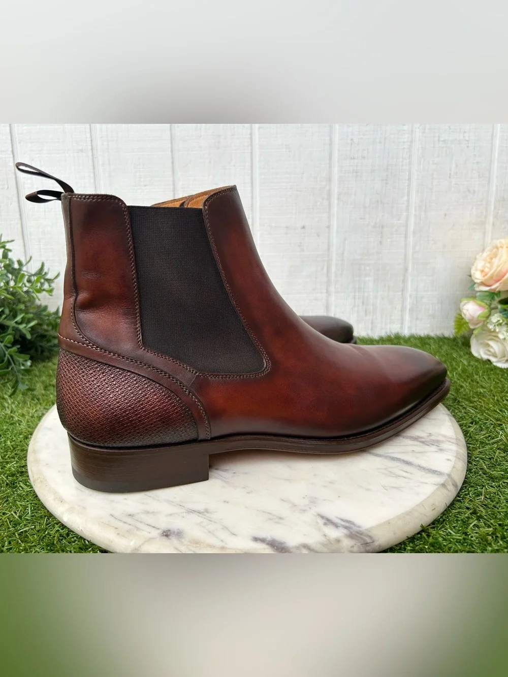 MAGNANNI LOGAN SLIP Men's Midbrown Boots size 10  Color: Midbrown